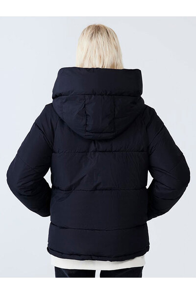 Ltb Μαύρο φουσκωτό μπουφάν με κουκούλα