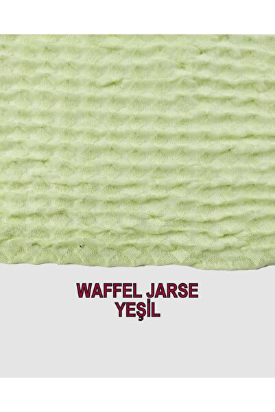 Kumaş Parça سترة وافل واحدة باللون الأخضر الفاتح (العرض 90 سم × الطول 285 سم)