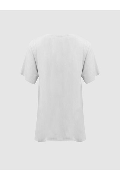 Ltb Crew Neck Comfortable Cut White T-shirt