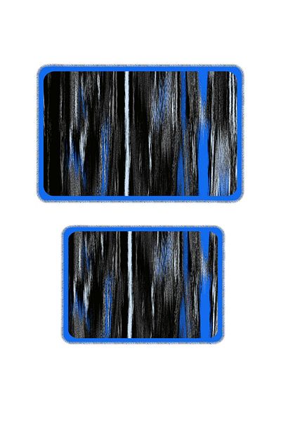 Artızon Modern Decorative Non-Slip Based Washable Bath Mat - Blue 50X60-60X90 cm