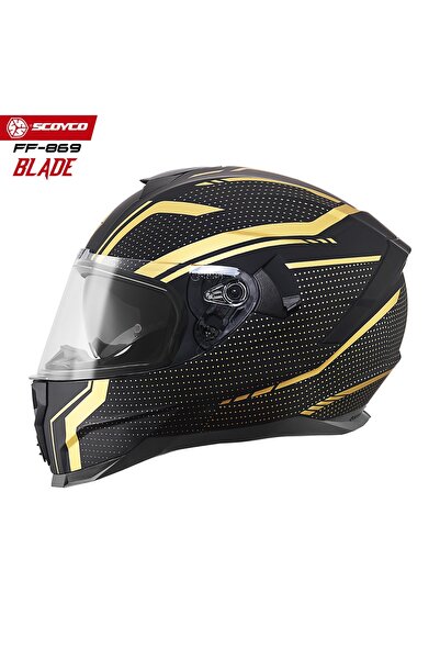 Scoyco FF-869 BLADE Full Face ( Kapalı ) Güneş Vizörlü ( Gözlüklü ) Motorsikl...