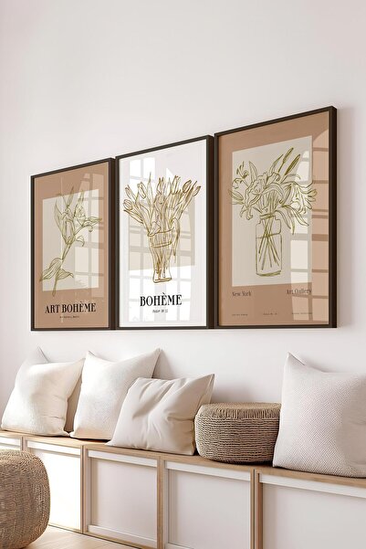 Postifull Set de pictură cu cadru, 3 bucăți cadru negru și set de postere cu ...