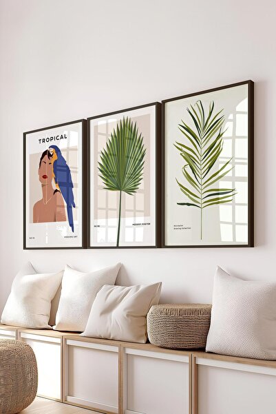 Postifull Set de pictură cu cadru, 3 bucăți cadru negru și set de postere cu ...