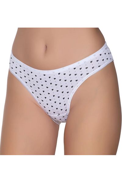 PİERLES Chiloți de bikini colorați din lycra cu inimă cu puncte, pachet de 6