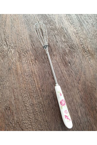 LOVYCO Rose Patterned Beater with Ceramic Handle 20 cm