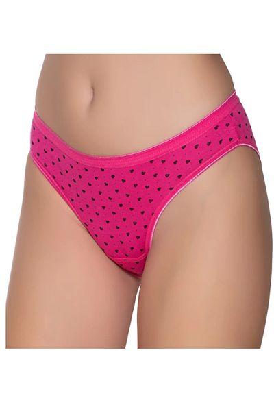 Modaley Giyim Chiloți de bikini colorați din lycra cu inimă cu puncte pentru femei, pachet de 6 -ml01