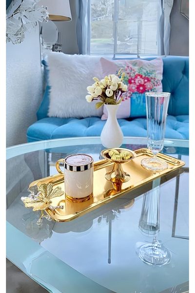 Yaren Style Luxury 3-Piece Presentation Tray - Baton Gold Butterfly