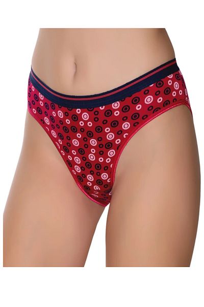 PİERLES Chiloți de bikini cu imprimeu elastic cu centură din lycra colorată, pachet de 6