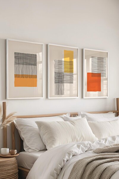 Postifull Set de pictură înrămată, 3 bucăți de cadru alb și set de postere cu...