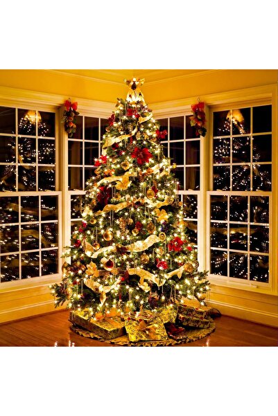 solutions technology Yılbaşı Çam Ağacı 250 Cm Demir Ayaklı 1600 Dallı Özel Kutusunda 1.Sınıf Ürün 3mx3m Peri Led Hediyeli