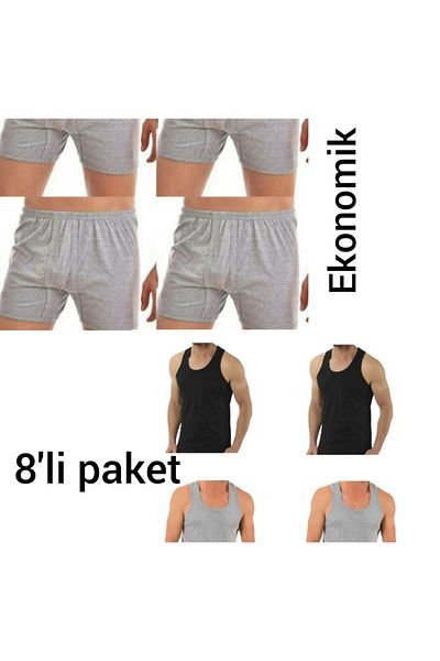 Modaley Giyim Set de 8 maiouri și pantaloni scurți pentru bărbați