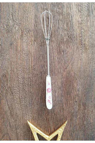 LOVYCO Rose Patterned Beater with Ceramic Handle 20 cm