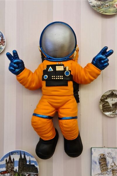 Ella's Design Studio Astronot Duvar Heykeli, Apollo 11, Astronot Biblo, Duvar Heykeli, Sevgililer Günü Hediyesi