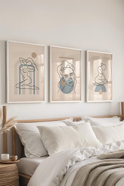 Postifull Set de picturi cu cadru, 3 bucăți de cadru alb și set de postere cu...