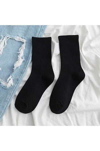 PİERLES 3 ζευγάρια Unisex Αθλητικές κάλτσες κολεγίου τένις χωρίς φόδρα από λευκό βαμβάκι
