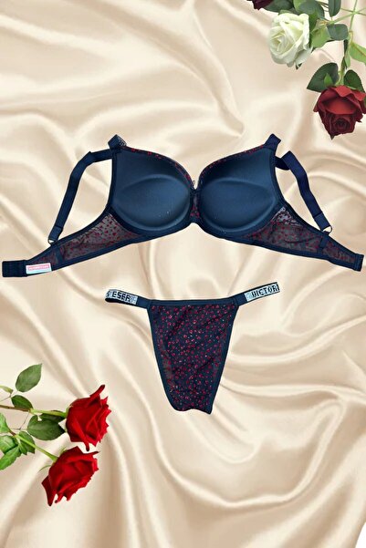 PİERLES Stone Strap Supported Bra Set -P01