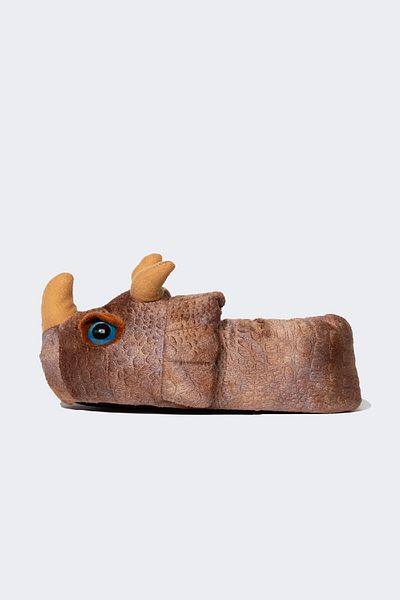 DeFacto Boy's Rhino Themed Plush Slippers C8629A824Wn
