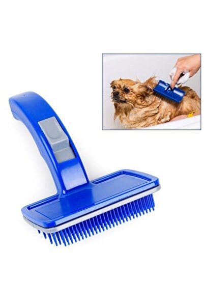 Hangora عازلة® مشط العناية بشعر القطط والكلاب ذاتي التنظيف، مشط إزالة الشعر