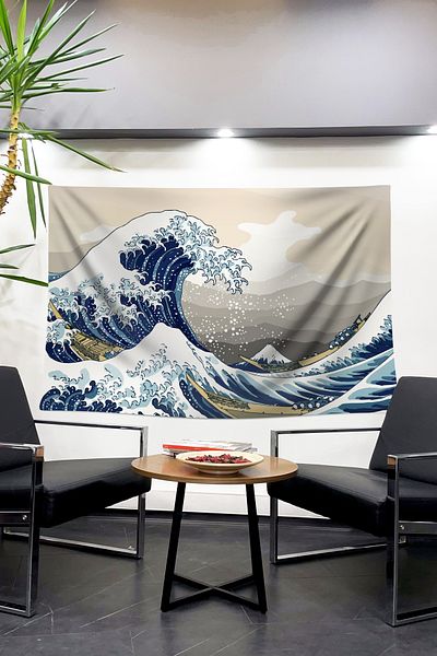 Dokumio " The Great Wave off Kanagawa " Μεταφέρετε την εξαιρετική δύναμη των θαυμαστικών κυμάτων στα σπίτια σας! Ταπεστήριο τοίχου