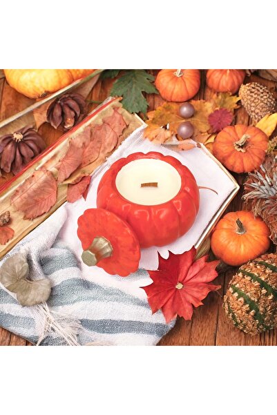 shop Bihterrazzo Koyu Turuncu Balkabağı Mumluk %100 Doğal Soya Wax