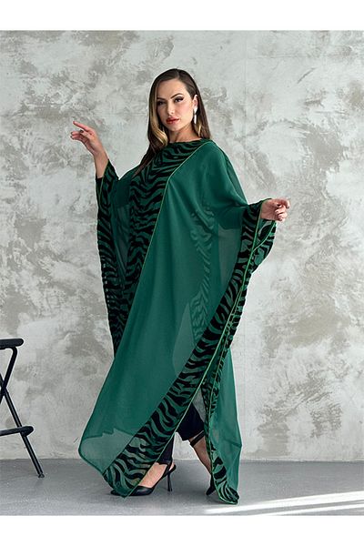 fiore fashion Large Size Winter Velvet Abaya - Muslim Kaftan, Islamic Ferace, Bisht Suitable for Size 38-46