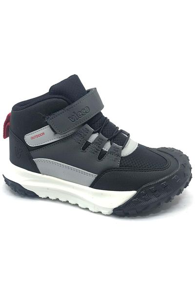 Kids Club Shoes Vicco Annie - Παιδικές Μπότες Ορθοπεδικής Λαστιχένιας Σόλας ΜΑΥΡΟ