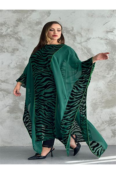 fiore fashion Large Size Winter Velvet Abaya - Muslim Kaftan, Islamic Ferace, Bisht Suitable for Size 38-46