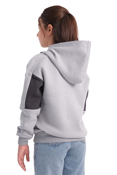 Slazenger Унисекс детски суитшърт LAYNE, сив/черен