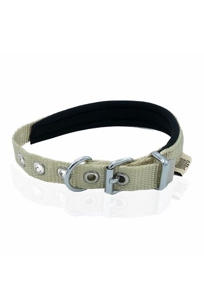 K&A Soft Dog Collar 2 cm X 45 cm Khaki