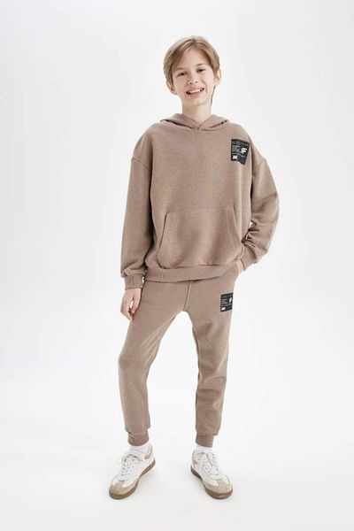 DeFacto Jogginghose für Jungen – Etikett, elastische Taille, Tasche, Schule, gewebt – D1648a824au