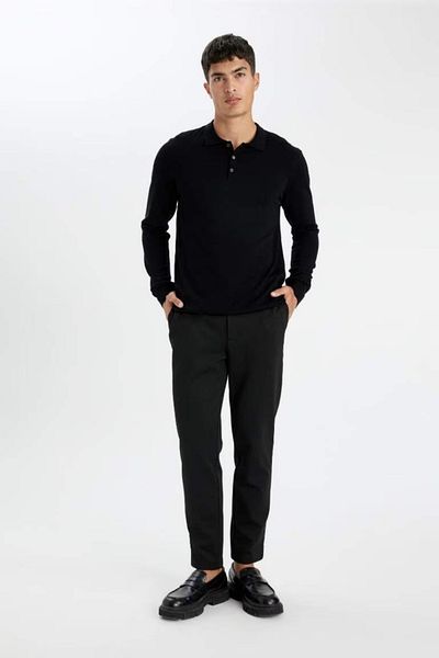 DeFacto Pulover din tricot moale premium cu gât polo - Fit standard D0454ax24au
