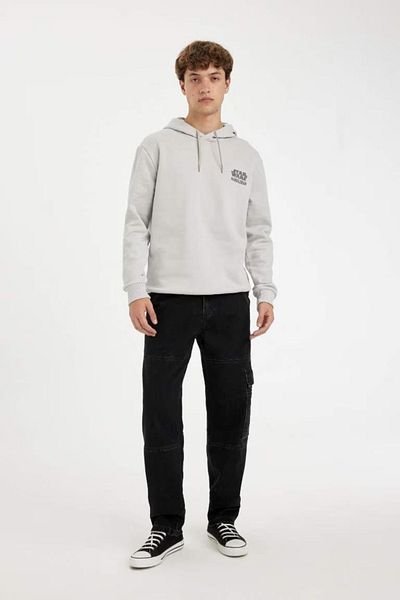 DeFacto Star Wars-Mandalorian Regular Fit Φούτερ με κουκούλα πίσω με στάμπα C6525ax24au