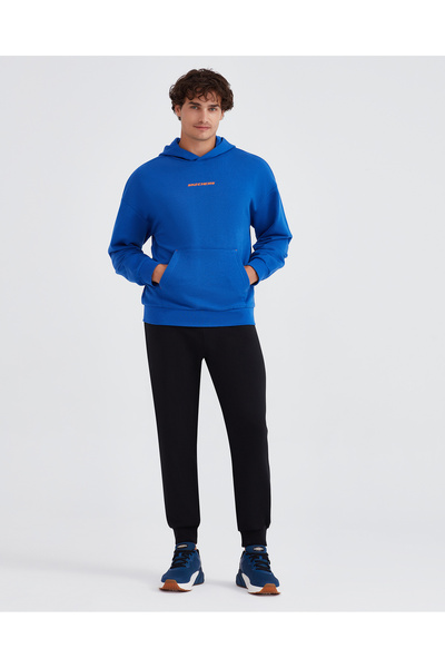 SKECHERS M Essential Hoodie Світшот Erkek Mavi Світшот S232438-403