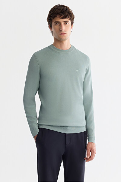 Avva Erkek Nil Yeşili Yüksek Bisiklet Yaka Rayon Triko Regular Fit Kazak A42Y5001