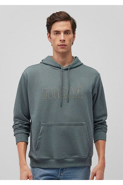 Mavi Φούτερ με πράσινο λογότυπο - 0s10196-71577