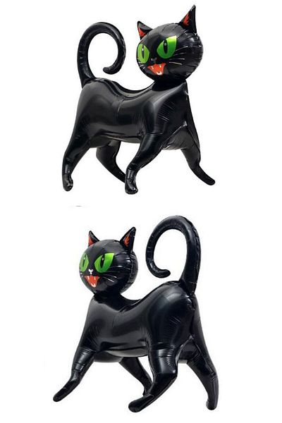 Atölye Mi Black Cat Halloween Balloon - Black Cat Footed Halloween Balloon