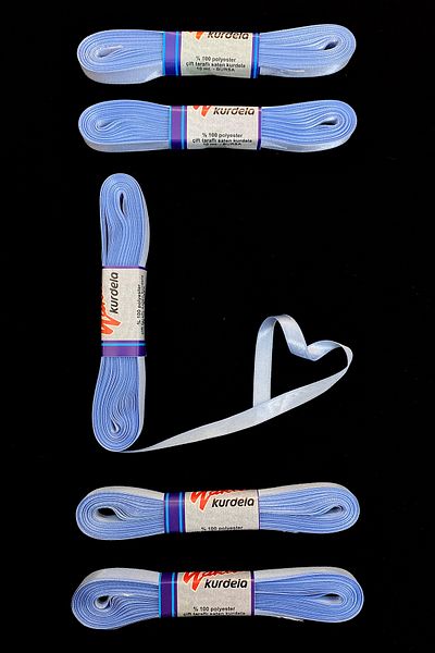 ZEYMERADE Blue Satin Ribbon - 1 cm 10 Meter Bundle Dowry, Special Day Gift Decoration Ribbon