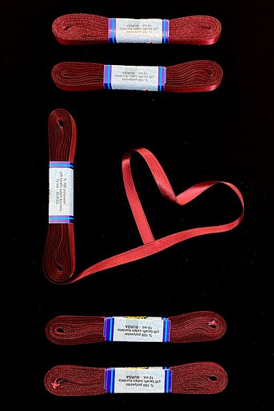 ZEYMERADE Κορδέλα Βουργουνδίας Σατέν 1 εκ. 10 μέτρα, Συσκευασία Προίκας Κορδέλα Δώρου Ειδικής Ημέρας