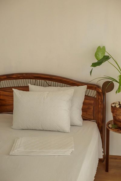 ADARYA HOME 6 قطع مرتبة حماية مبطنة بسحاب مقاس 50x70 سم