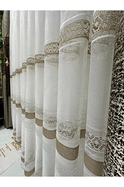 NİVEMESHOME Nivemeshome Gardenia 1/3 Frequent Pleated Tulle Curtain Apm