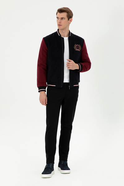 U.S. Polo Assn. Erkek Slim Fit Siyah Kanvas Pantolon 50297578-VR046