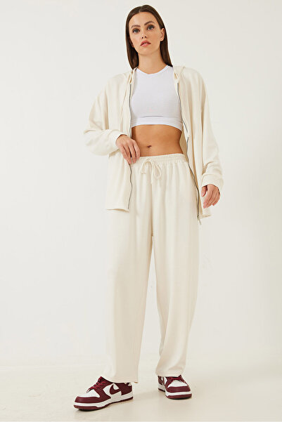 Bianco Lucci Women's Zippered Modal Top and Bottom Set 60251898