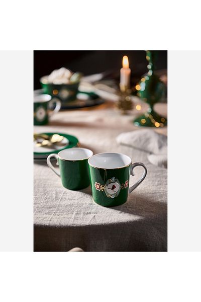 Pip Studio Love Birds Dark Green Porcelain Mug 250 ml