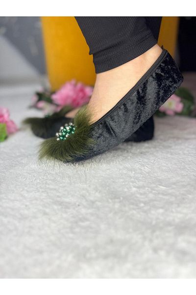 SiFu STYLE Κομψότητα και άνεση μαζί: Μαύρα Diamond Stone Home Ballerina Pisi Booties