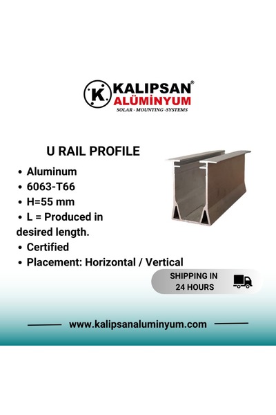 U RAY PROFİLİ 3000 MM 2 ADET