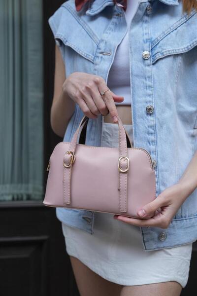 Madamra حقيبة يد نسائية ذات إبزيم مزدوج وحزام متقاطع