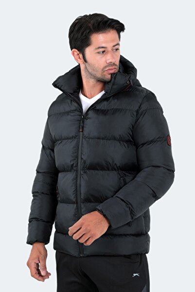 Slazenger Hank Siyah Erkek Kışlık Soğuğa Karşı Dayanıklı Mont & Kaban