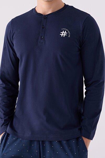 Arnetta New Season Long Sleeve Men's Pajamas Set Large Size Option