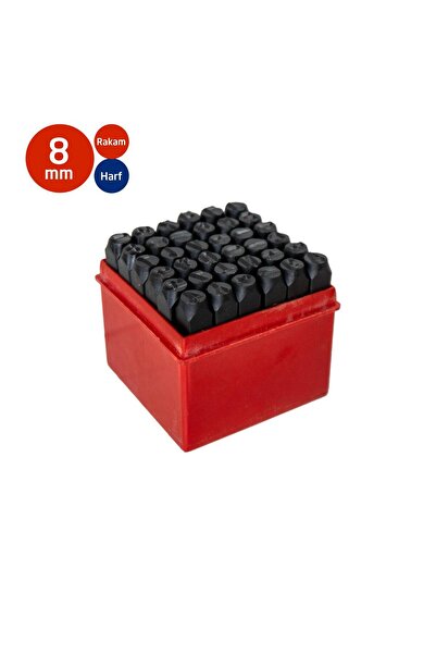 Partner PT03045 Çelik Harf Rakam Zımba Takımı 8 mm (36 Parça)