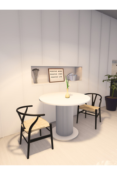 moka park avm YUVARLAK MUTFAK MASASI YEMEK MASASI DEKORATİF ŞIK AYAKLI